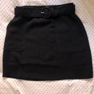 Mod Cloth retro mini skirt with zipper and belt